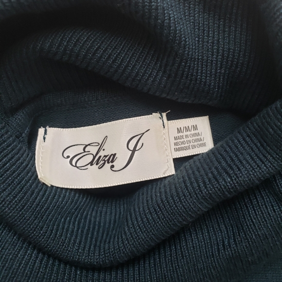 Eliza J Long Sleeve Turtleneck Midi Sweater Dress - Picture 6 of 7